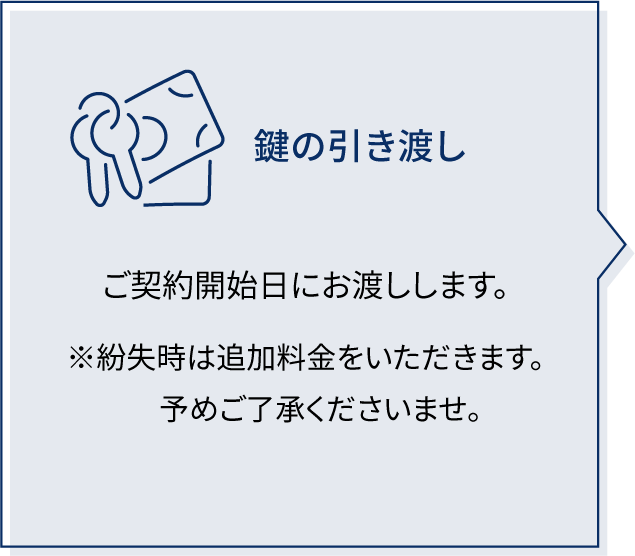 鍵の引き渡し